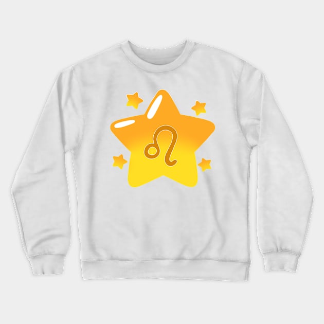 Astrological Sign Star - Leo Crewneck Sweatshirt by leashonlife